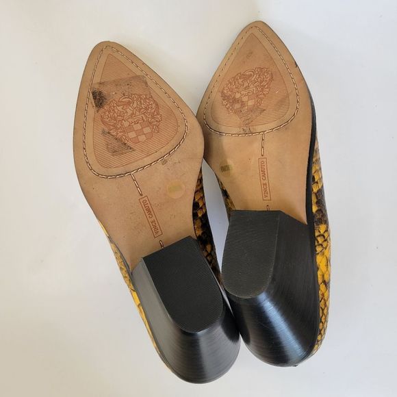 Vince Camuto Jetera Yellow/ Black Snakeskin Print Pointed Toe Ankle Boot… - Picture 5 of 9